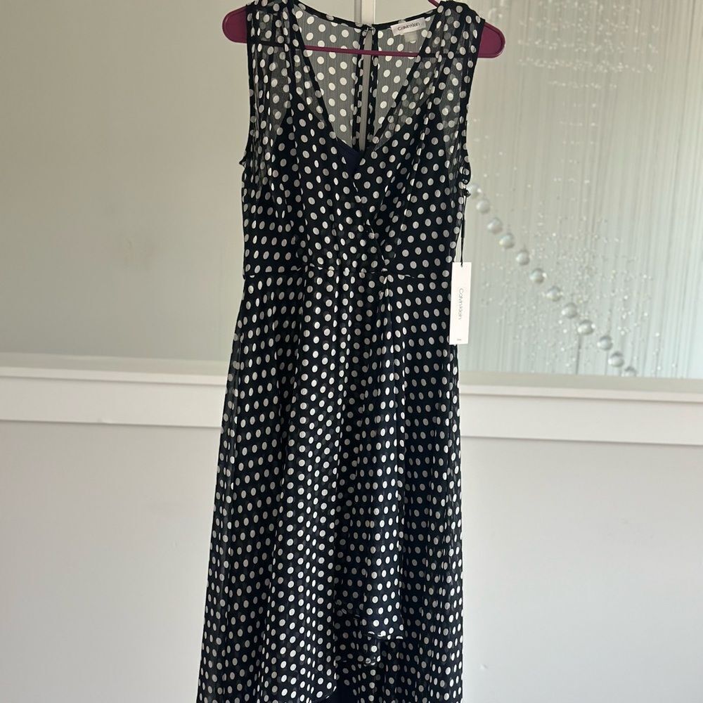 Calvin Klein Polka dot Sleeveless midi dress - Picture 6 of 8